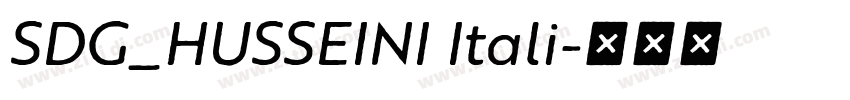 SDG_HUSSEINI Itali字体转换